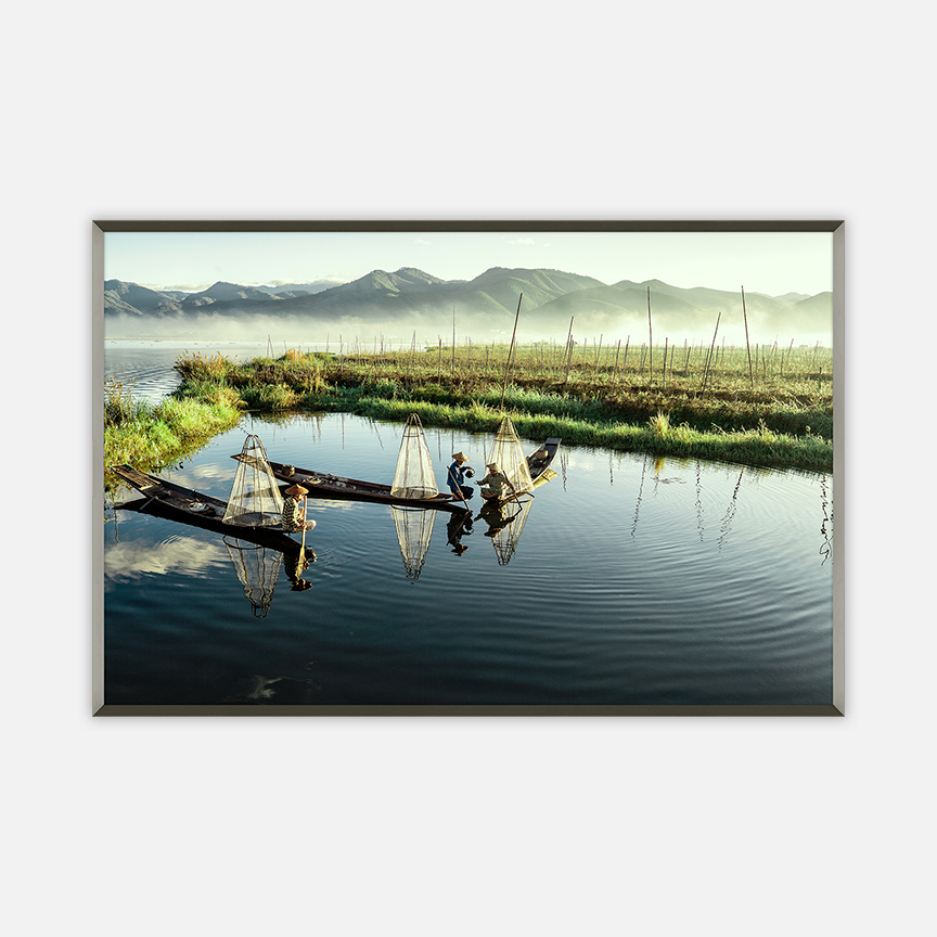 Mist Hovering Above The Fishermen